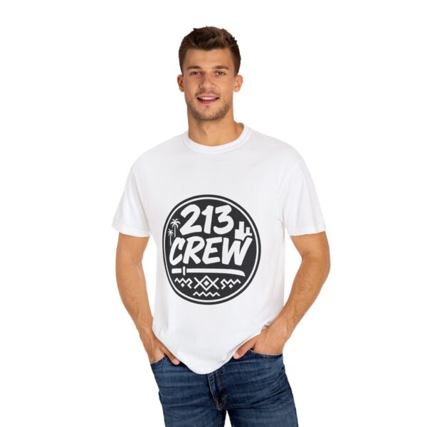 213 Crew Unisex Garment-Dyed T-Shirt - Casual Summer Vibes - Image 2
